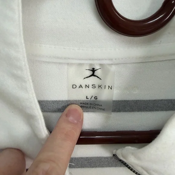 Danskin Black and White Striped Pullover - Picture 4 of 4